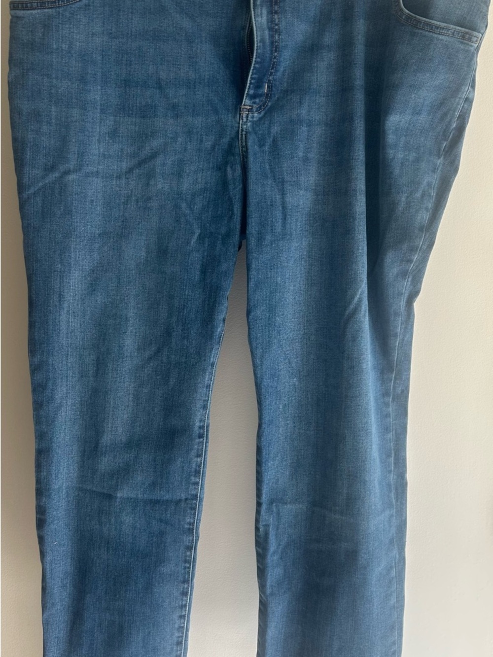 Lee Straight Leg Mid-Rise Jeans in Light Blue